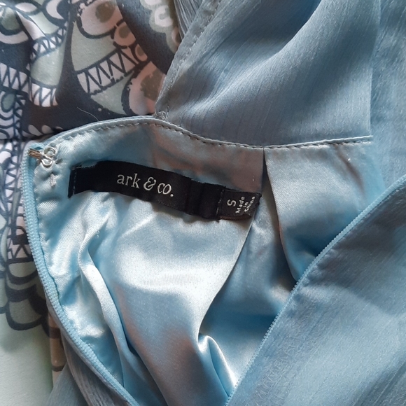 Powder Blue Lace Top Mini Dress - Picture 8 of 10